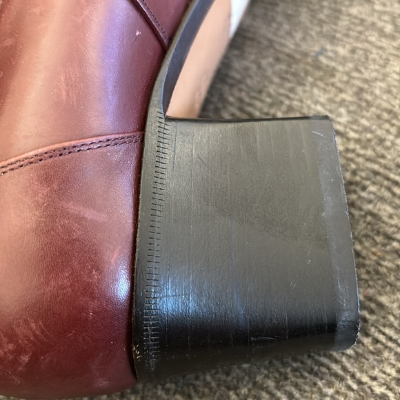 Bally Flory Brown Block Heel Leather Square Toe Vintage Pumps Size US 7.5 EU 38 - Picture 10 of 13